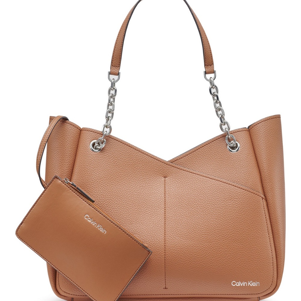 Calvin Klein Brown Shoulder Bag with Pouch